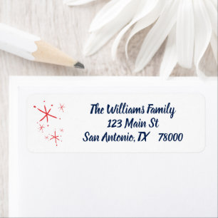 Simple Snowflakes Return Address