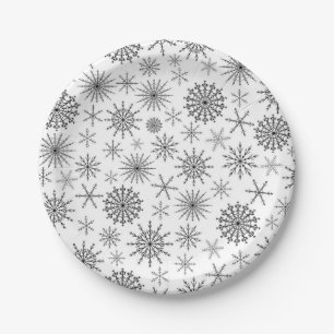 Simple Snowstorm Paper Plate