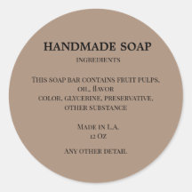 simple soap small business ingredient product labe