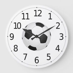 Simple Soccer Ball Sports Wall Clock