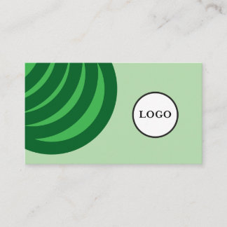 Simple Soft Green Black Stylish Business Card