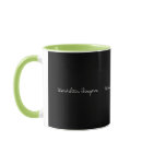 Simple solid black-colour personalised with name