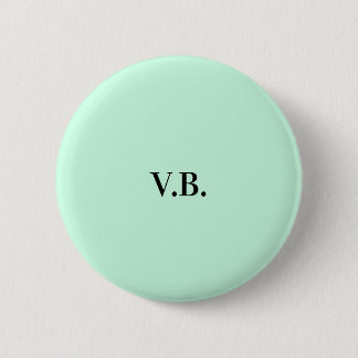 Simple solid colour add name text monogra 6 cm round badge