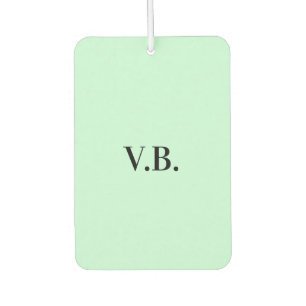 Simple solid colour add name text monogram car air freshener