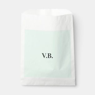 Simple solid colour add name text monogram favour bags