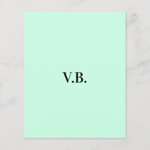 Simple solid colour add name text monogram flyer