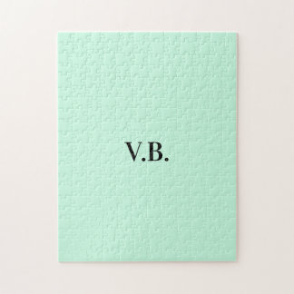 Simple solid colour add name text monogram jigsaw puzzle
