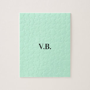 Simple solid colour add name text monogram jigsaw puzzle