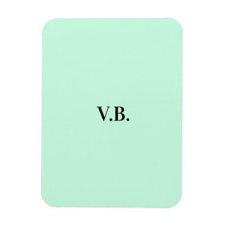Simple solid colour add name text monogram magnet