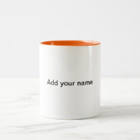 simple solid colour add name text monogram Mug