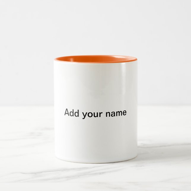 simple solid colour add name text monogram Mug (Center)