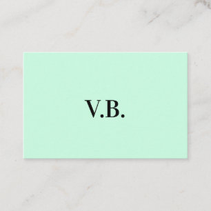 Simple solid colour add name text monogram referral card