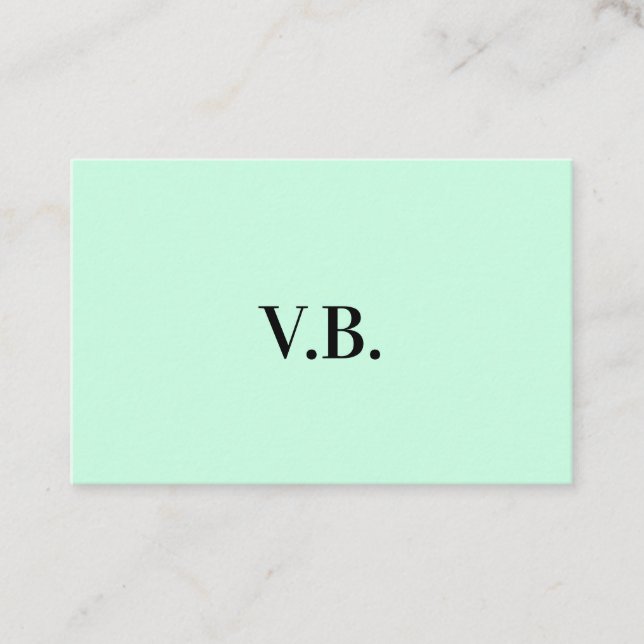 Simple solid colour add name text monogram referral card (Front)