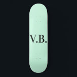 Simple solid colour add name text monogram skateboard<br><div class="desc">Customise template design</div>