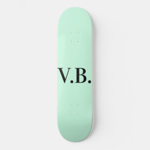 Simple solid colour add name text monogram   skateboard