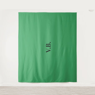 Simple solid colour add name text monogram tapestry