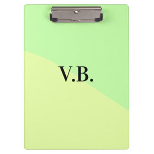 Simple solid colour add name text monogram yellow  clipboard