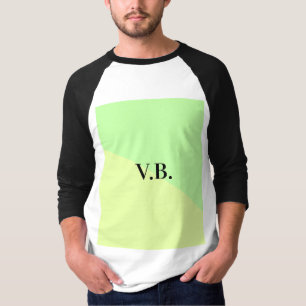 Simple solid colour add name text monogram yellow T-Shirt