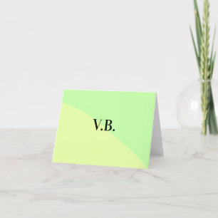Simple solid colour add name text monogram yellow thank you card