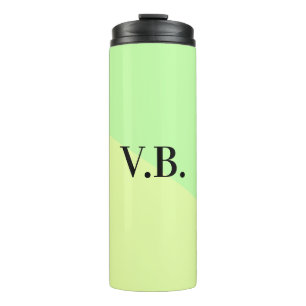 Simple solid colour add name text monogram yellow thermal tumbler