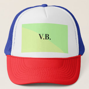 Simple solid colour add name text monogram yellow trucker hat