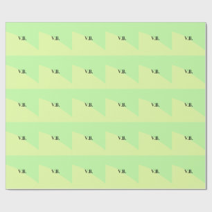 Simple solid colour add name text monogram yellow wrapping paper