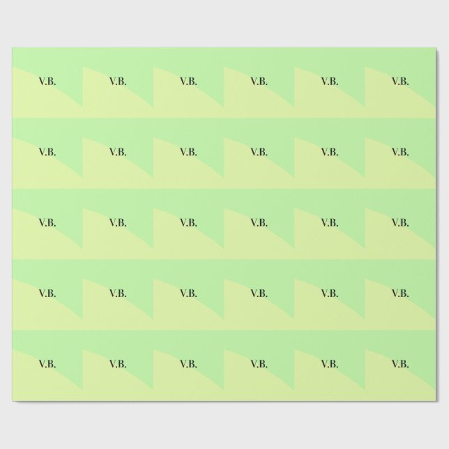Simple solid colour add name text monogram yellow  wrapping paper (Flat)