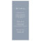 Simple Solid Colour Dusty Blue Mist Wedding Menu