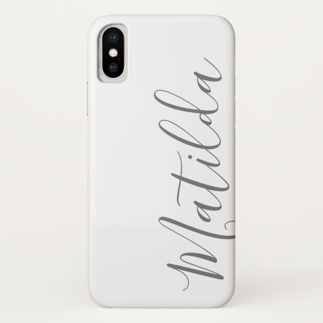 Simple Solid colour Personalised Name Case-Mate iPhone Case (Back)