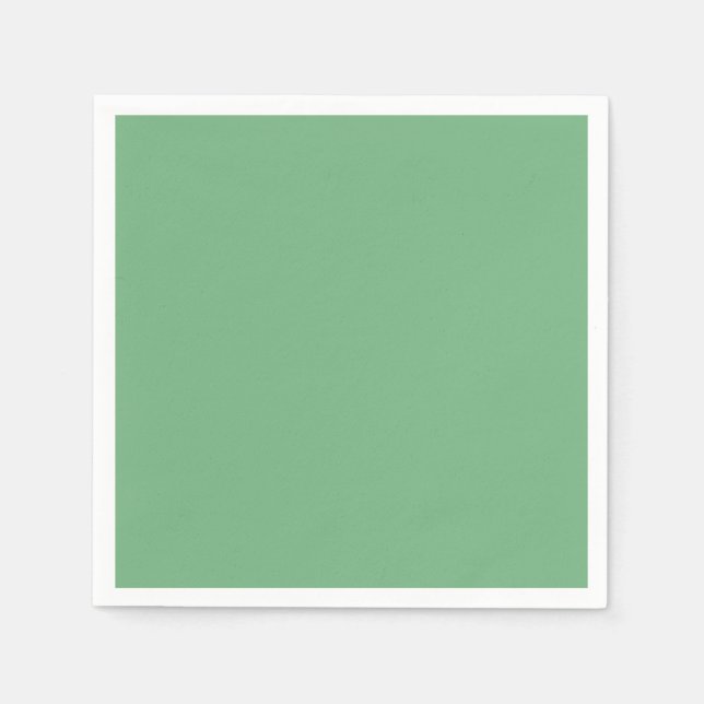 Simple solid colour plain Absinthe pastel Green Napkin (Front)