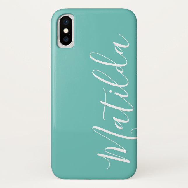 Simple Solid colour Plain Personalised Name Case-Mate iPhone Case (Back)