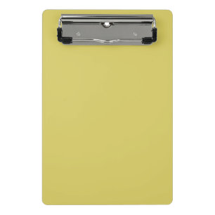 Simple solid colour plain Yellow Acacia Mini Clipboard