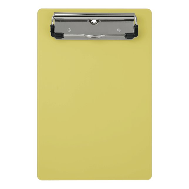 Simple solid colour plain Yellow Acacia Mini Clipboard (Front)
