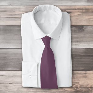 Simple solid dirty purple tie