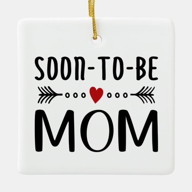 Simple Soon-to-be Mom Mother's Day | Ornament (Front)
