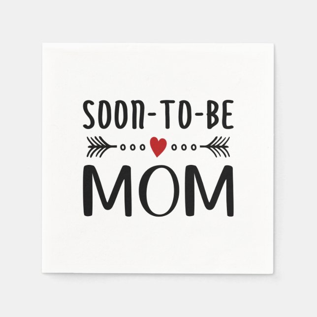 Simple Soon-to-be Mum Mother's Day | Paper Napkin (Front)