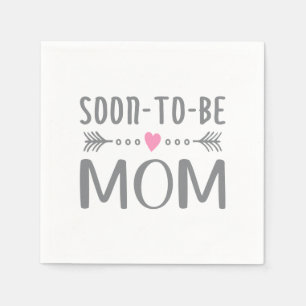 Simple Soon-to-be Mum Mother's Day Paper Napkin
