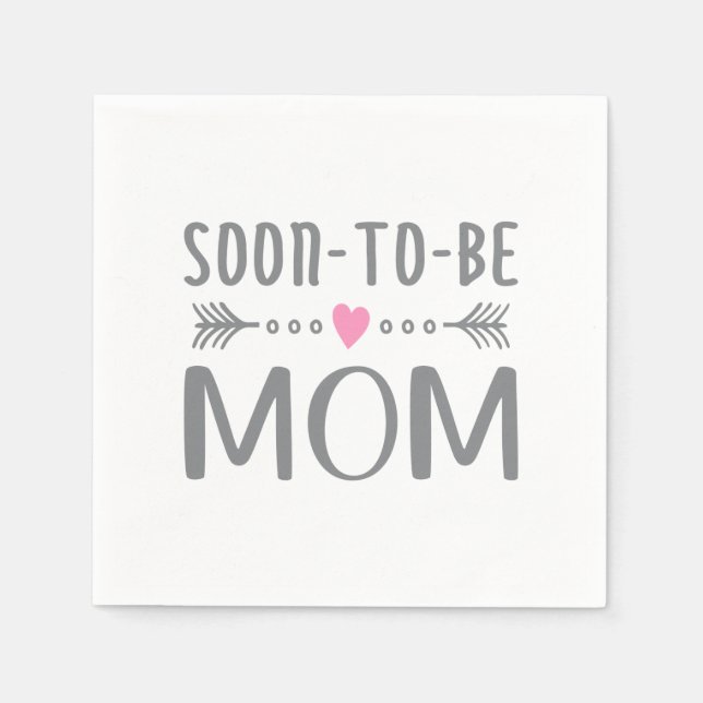 Simple Soon-to-be Mum Mother's Day | Paper Napkin (Front)