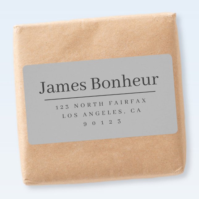 Simple & Sophisticated Grey Return Address (Creator Uploaded)
