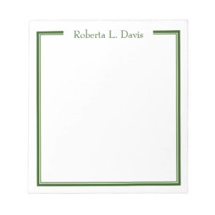 Simple sophisticated lines personalised custom notepad