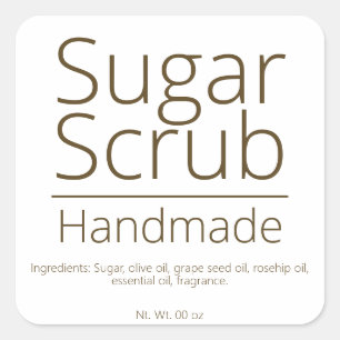 Simple Sophisticated Sugar Scrub Business Hobby Square Sticker