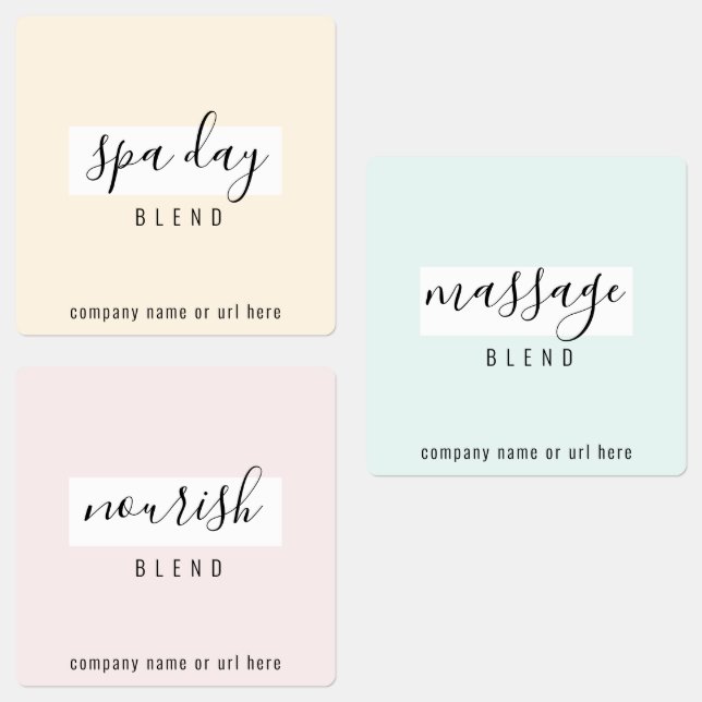 Simple Spa Essential Oil Roller Bottle Labels (Group)