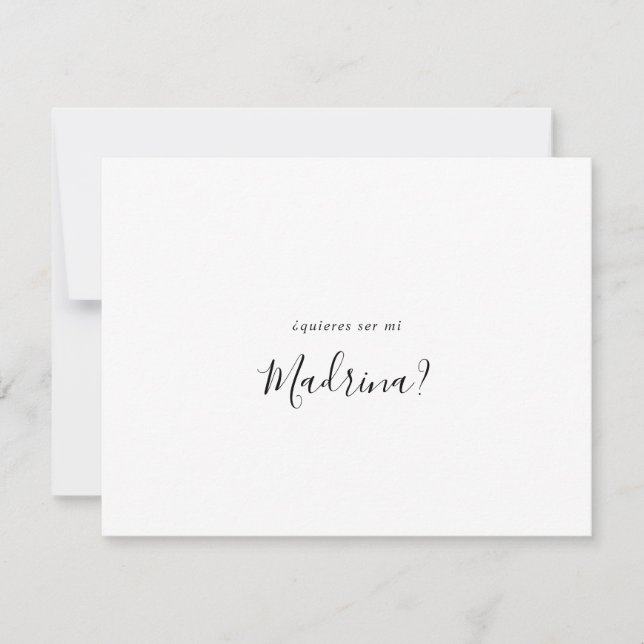 Simple Spanish Bridesmaid Proposal Card (Front)