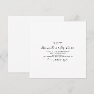 Simple Spanish Square Wedding Invitation