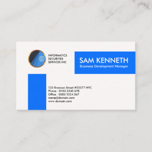 Simple Special Alphabet-I Business Development Business Card