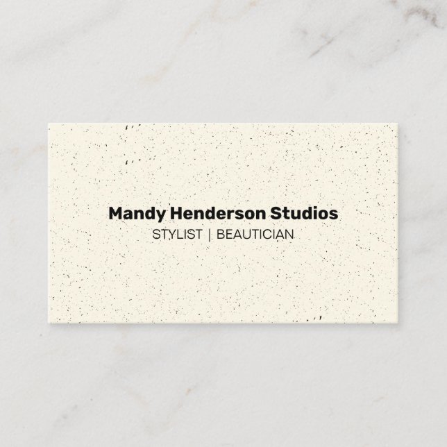 Simple Speckled Business Card (Front)