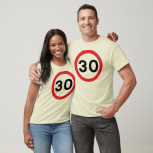 Simple speed limit 30th birthday organic t-shirt