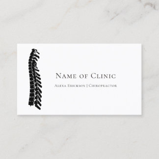 Simple Spine Chiropractor Appointment Reminder Card