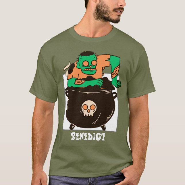 Simple Spooky Halloween Family Happy Howl-oween T-Shirt (Front)