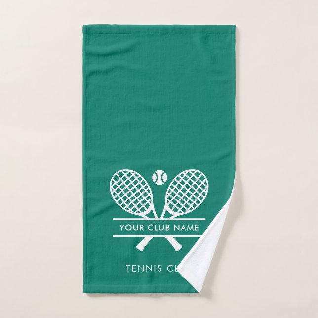 Simple Sports Club Name Tennis Team Any Colour Hand Towel (Hand Towel)